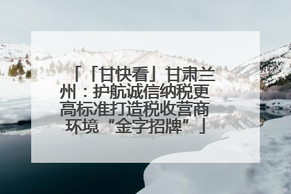 「甘快看」甘肃兰州：护航诚信纳税更高标准打造税收营商环境“金字招牌”