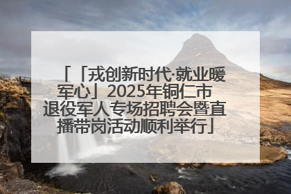 「戎创新时代·就业暖军心」2025年铜仁市退役军人专场招聘会暨直播带岗活动顺利举行