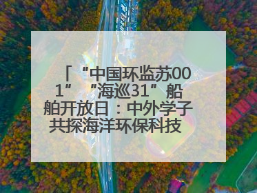 “中国环监苏001”“海巡31”船舶开放日：中外学子共探海洋环保科技 跨文化交流筑牢“蓝色”友谊