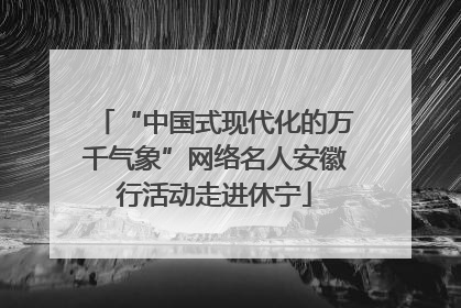 “中国式现代化的万千气象”网络名人安徽行活动走进休宁