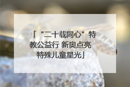 “二十载同心”特教公益行 新奥点亮特殊儿童星光