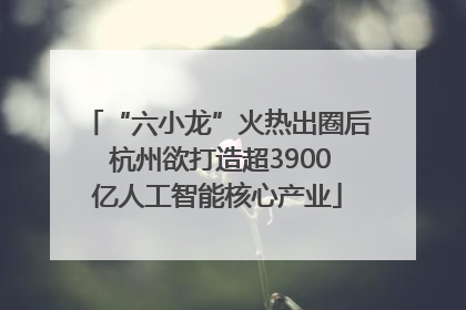 “六小龙”火热出圈后 杭州欲打造超3900亿人工智能核心产业