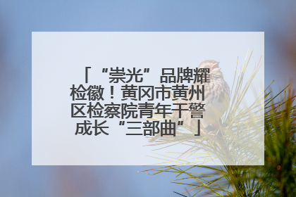 “崇光”品牌耀检徽！黄冈市黄州区检察院青年干警成长“三部曲”