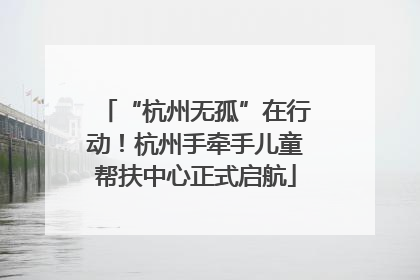 “杭州无孤”在行动！杭州手牵手儿童帮扶中心正式启航
