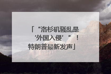 “洛杉矶骚乱是‘外国入侵’”！特朗普最新发声