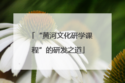 “黄河文化研学课程”的研发之道