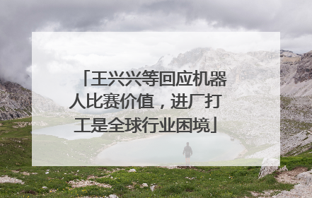 王兴兴等回应机器人比赛价值，进厂打工是全球行业困境