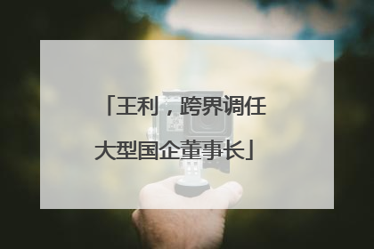 王利，跨界调任大型国企董事长