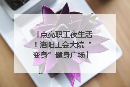 点亮职工夜生活！洛阳工会大院“变身”健身广场