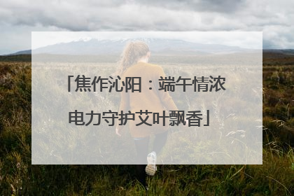 焦作沁阳：端午情浓 电力守护艾叶飘香