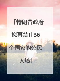 特朗普政府拟再禁止36个国家的公民入境