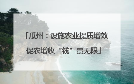 瓜州：设施农业提质增效 促农增收“钱”景无限
