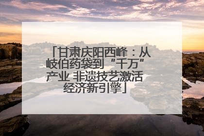 甘肃庆阳西峰：从岐伯药袋到“千万”产业 非遗技艺激活经济新引擎