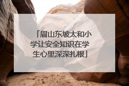 眉山东坡太和小学让安全知识在学生心里深深扎根