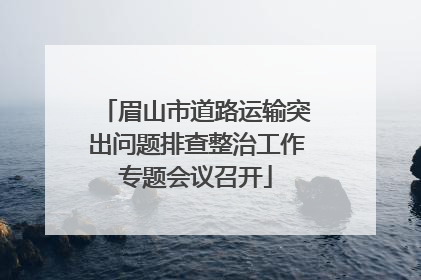 眉山市道路运输突出问题排查整治工作专题会议召开