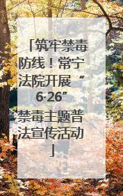 筑牢禁毒防线！常宁法院开展“6·26”禁毒主题普法宣传活动