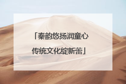 秦韵悠扬润童心 传统文化绽新蕾