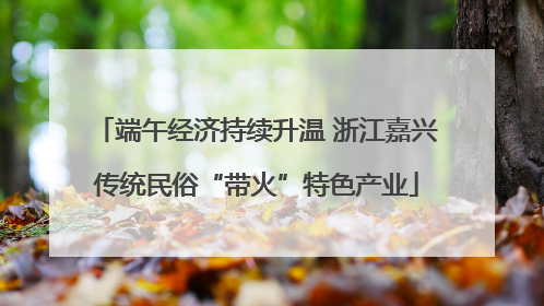 端午经济持续升温 浙江嘉兴传统民俗“带火”特色产业