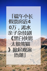 端午小长假票房近40万，浠水亲子杂技剧《黑白侠影·太极熊猫》掀起观演热潮