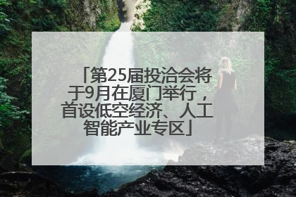 第25届投洽会将于9月在厦门举行，首设低空经济、人工智能产业专区