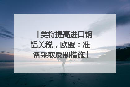 美将提高进口钢铝关税，欧盟：准备采取反制措施