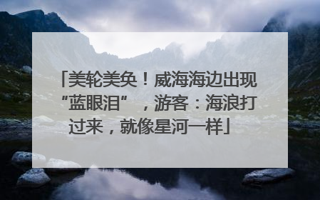 美轮美奂！威海海边出现“蓝眼泪”，游客：海浪打过来，就像星河一样