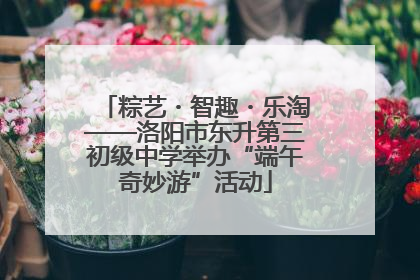 粽艺・智趣・乐淘——洛阳市东升第三初级中学举办“端午奇妙游”活动
