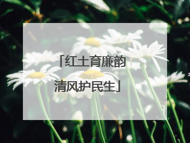 红土育廉韵 清风护民生