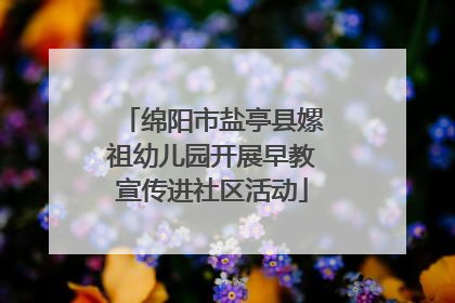 绵阳市盐亭县嫘祖幼儿园开展早教宣传进社区活动