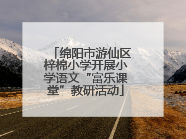 绵阳市游仙区梓棉小学开展小学语文“富乐课堂”教研活动