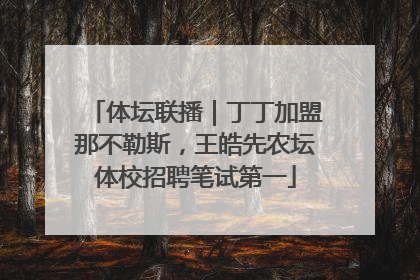 体坛联播｜丁丁加盟那不勒斯，王皓先农坛体校招聘笔试第一