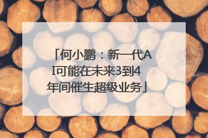 何小鹏：新一代AI可能在未来3到4年间催生超级业务