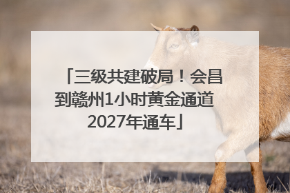 三级共建破局！会昌到赣州1小时黄金通道2027年通车