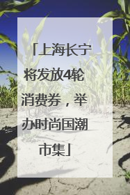 上海长宁将发放4轮消费券，举办时尚国潮市集