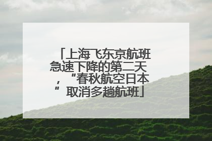 上海飞东京航班急速下降的第二天，“春秋航空日本”取消多趟航班