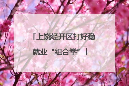 上饶经开区打好稳就业“组合拳”