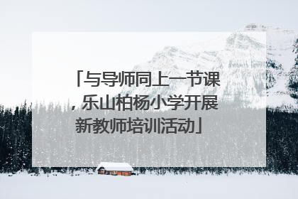 与导师同上一节课，乐山柏杨小学开展新教师培训活动