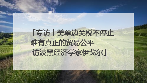 专访丨美单边关税不停止 难有真正的贸易公平——访波黑经济学家伊戈尔