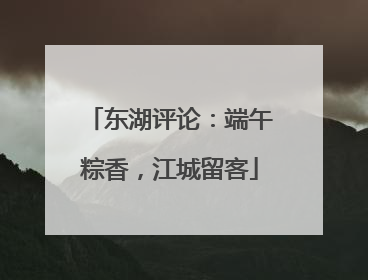 东湖评论：端午粽香，江城留客