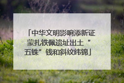 中华文明影响添新证 蒙扎铁佩遗址出土“五铢”钱和斜纹纬锦