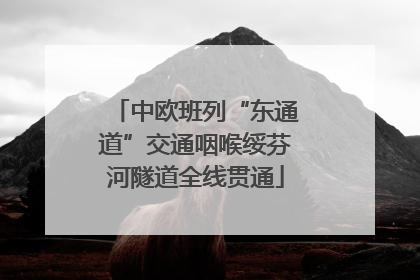 中欧班列“东通道”交通咽喉绥芬河隧道全线贯通