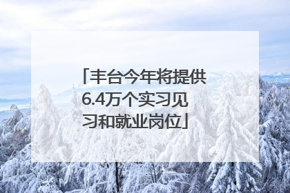 丰台今年将提供6.4万个实习见习和就业岗位