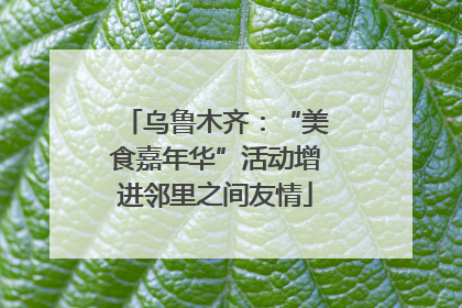 乌鲁木齐：“美食嘉年华”活动增进邻里之间友情