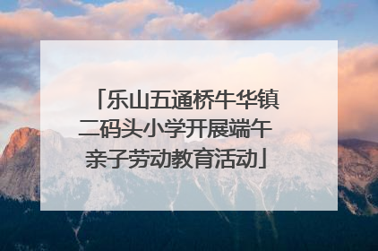 乐山五通桥牛华镇二码头小学开展端午亲子劳动教育活动