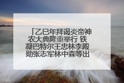 乙巳年拜谒炎帝神农大典隆重举行 铁凝巴特尔王忠林李殿勋张志军林中森等出席 孙伟主持