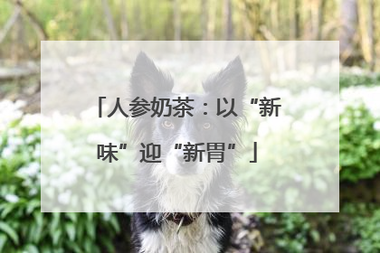人参奶茶：以“新味”迎“新胃”