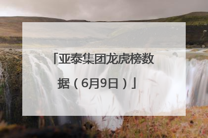亚泰集团龙虎榜数据（6月9日）