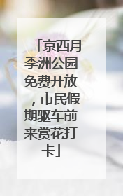 京西月季洲公园免费开放，市民假期驱车前来赏花打卡