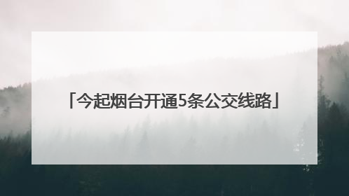 今起烟台开通5条公交线路