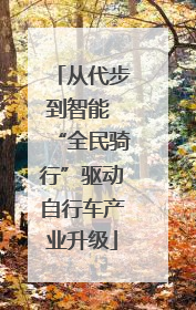 从代步到智能 “全民骑行”驱动自行车产业升级